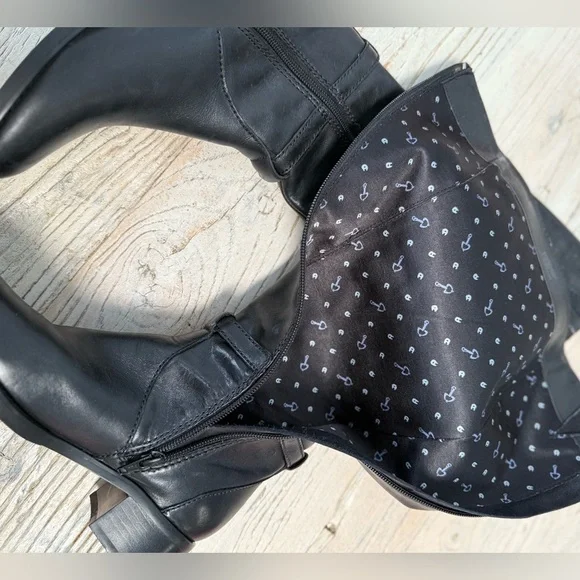 Etienne Aigner Black Leather Knee-High Boots size 6 New - Picture 5 of 9